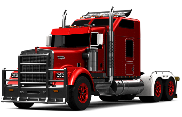 red truck left